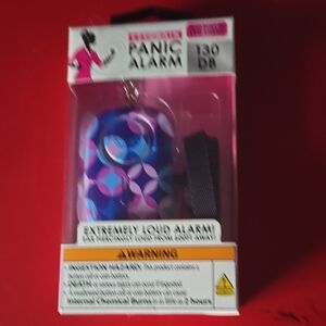Source Unknown Panic Alarm with Blue and Pink Design
